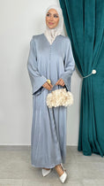 Carica l'immagine nel visualizzatore della galleria, Abaya Satin Luxe azzurro - Hijab Paradise 
