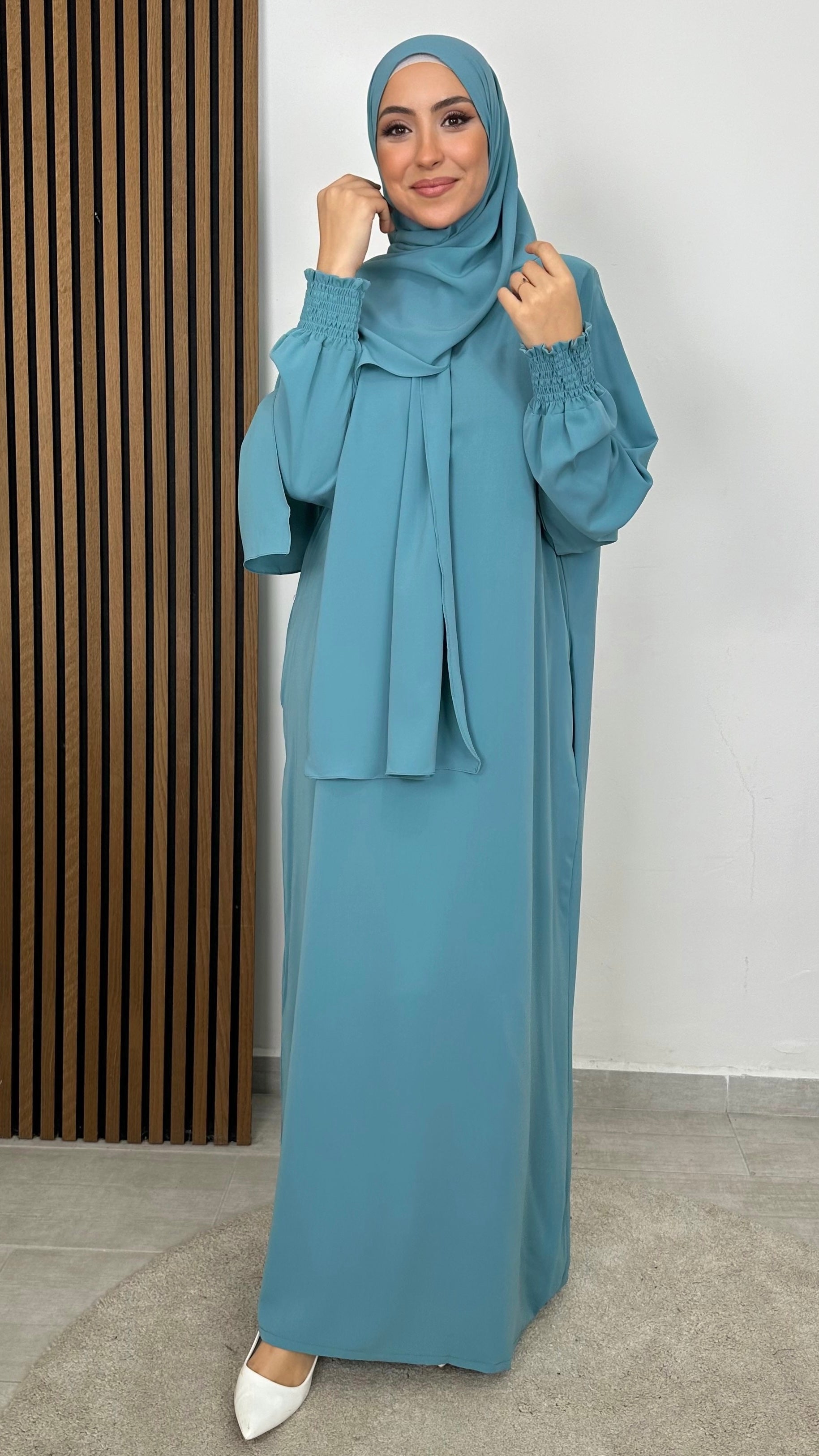 Abaya Ensemble maniche Frisé