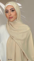 Carica l'immagine nel visualizzatore della galleria, Hijab PREMIUM CHIFFON Beige Dorato

