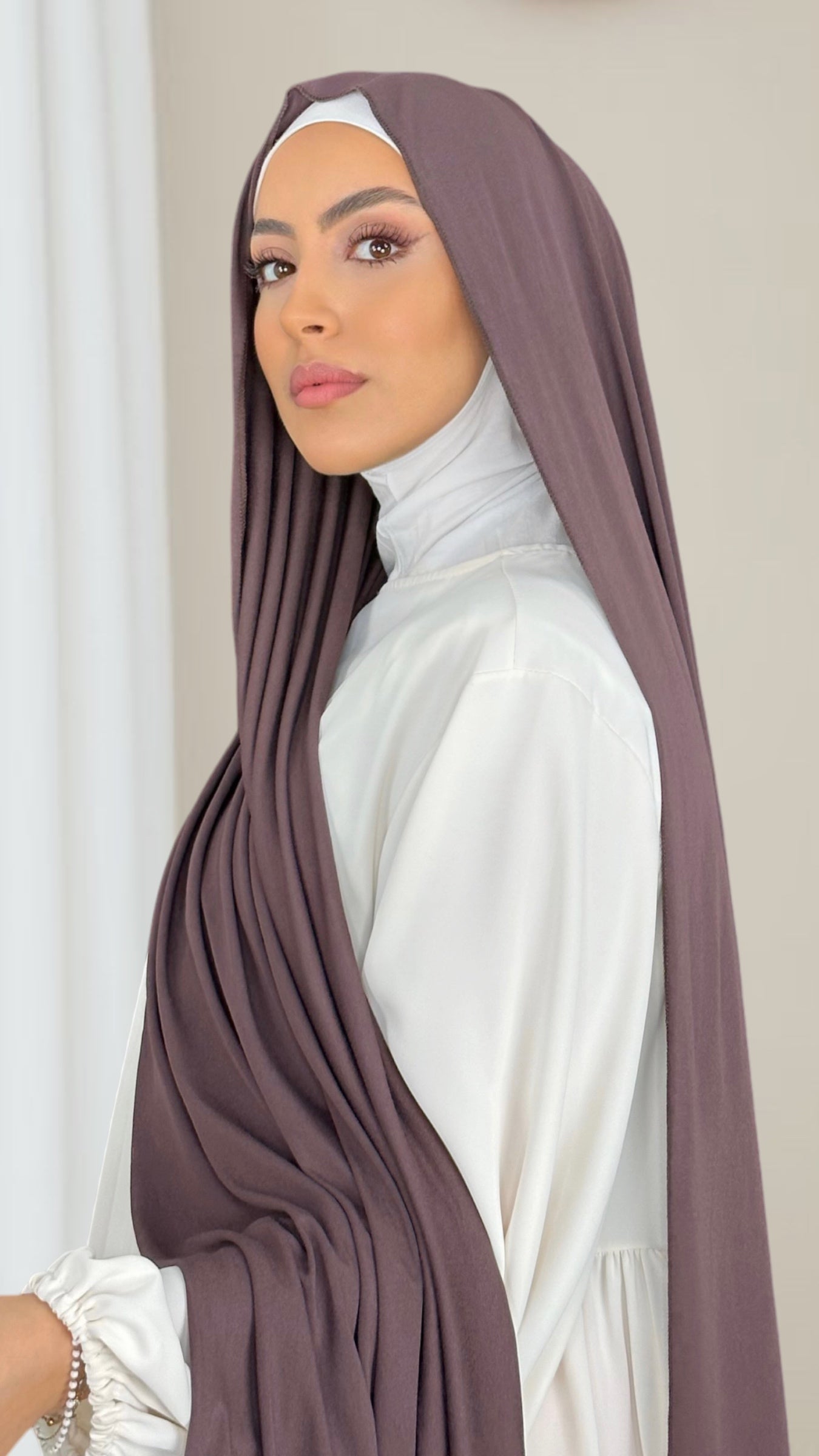 Hijab Jersey Chocolate orlo Flatlock