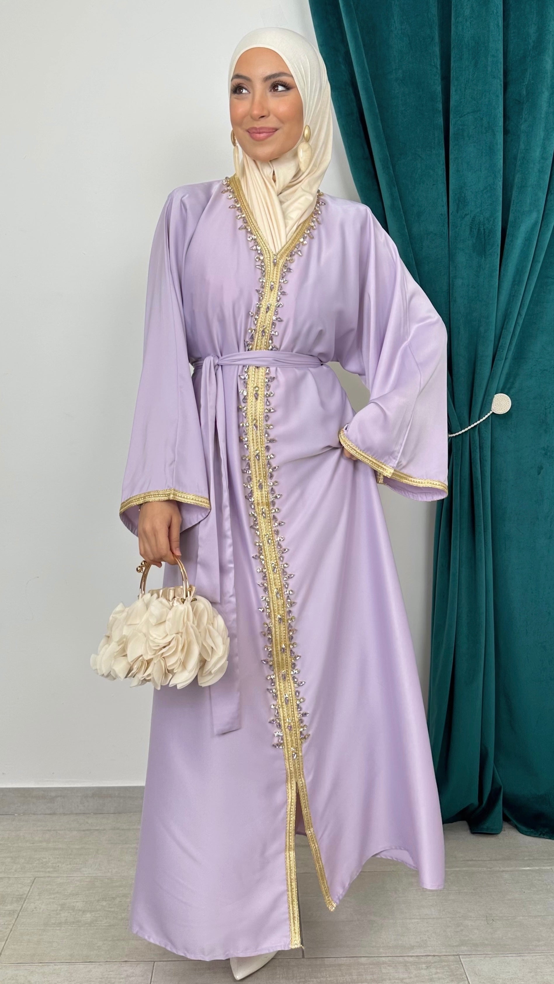Kaftan Abaya – Élan Satin - Hijab Paradise 