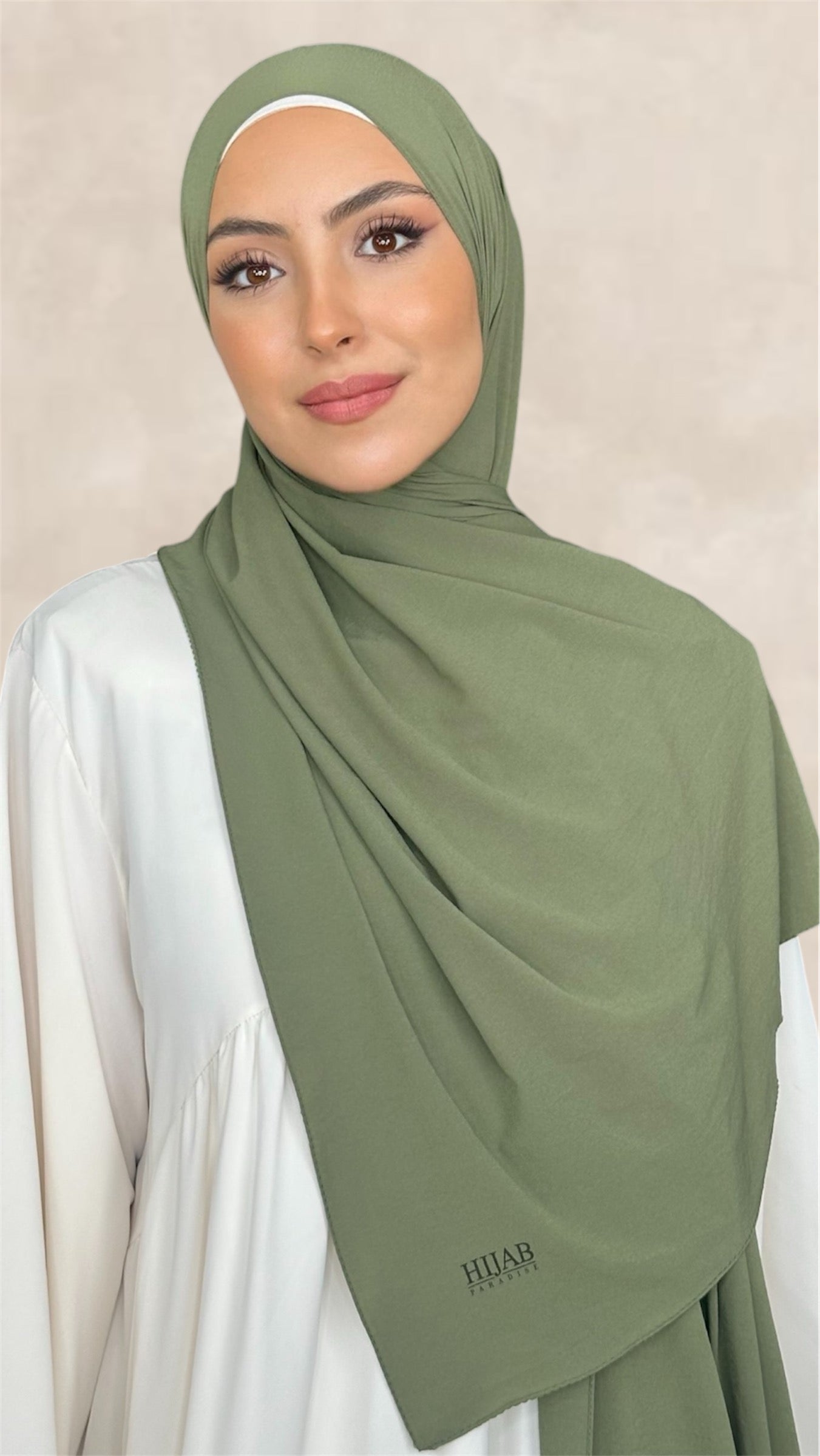 Slim Hijab Verde Militare