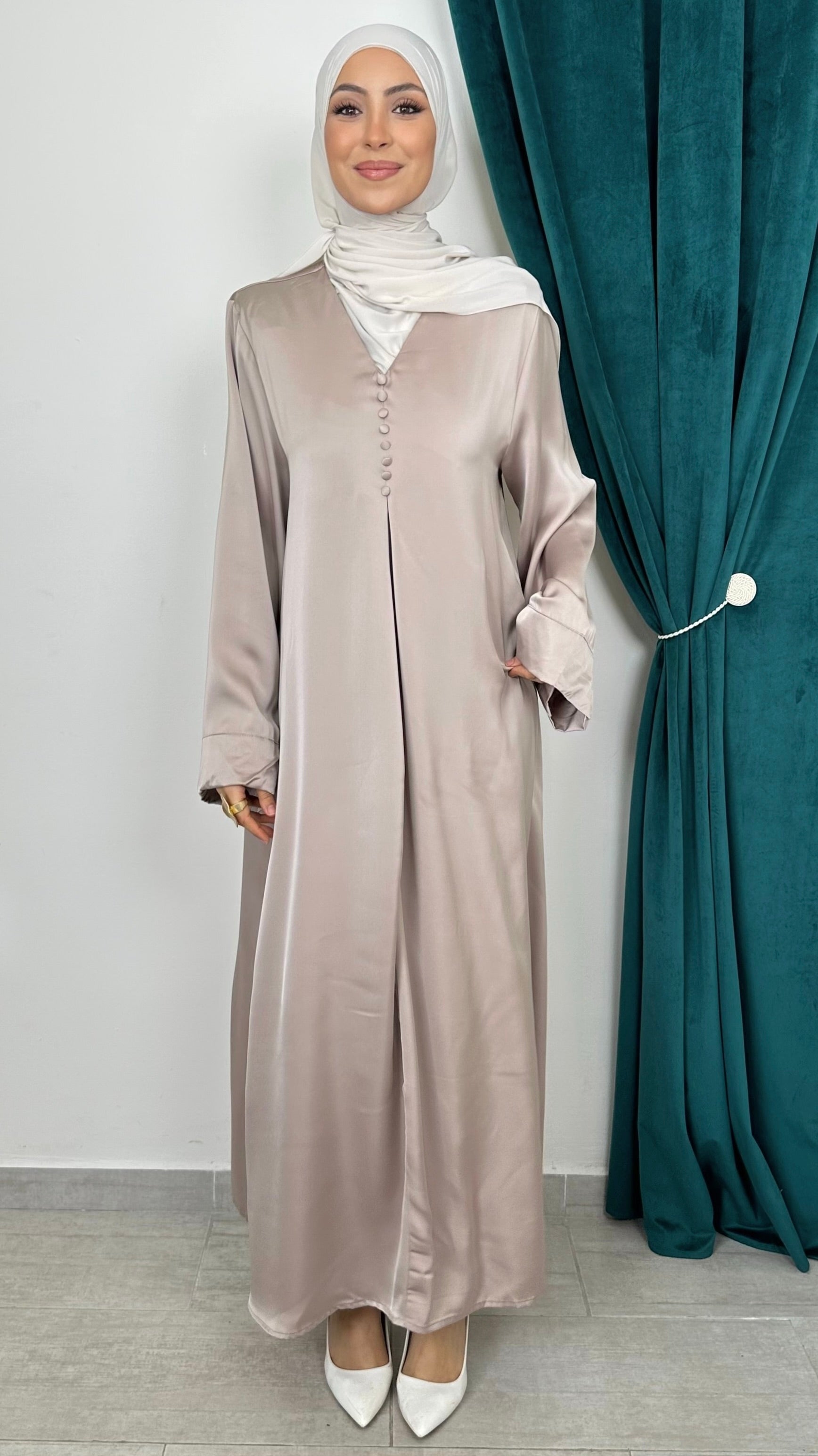Abaya Satin Sabbia - Hijab Paradise 