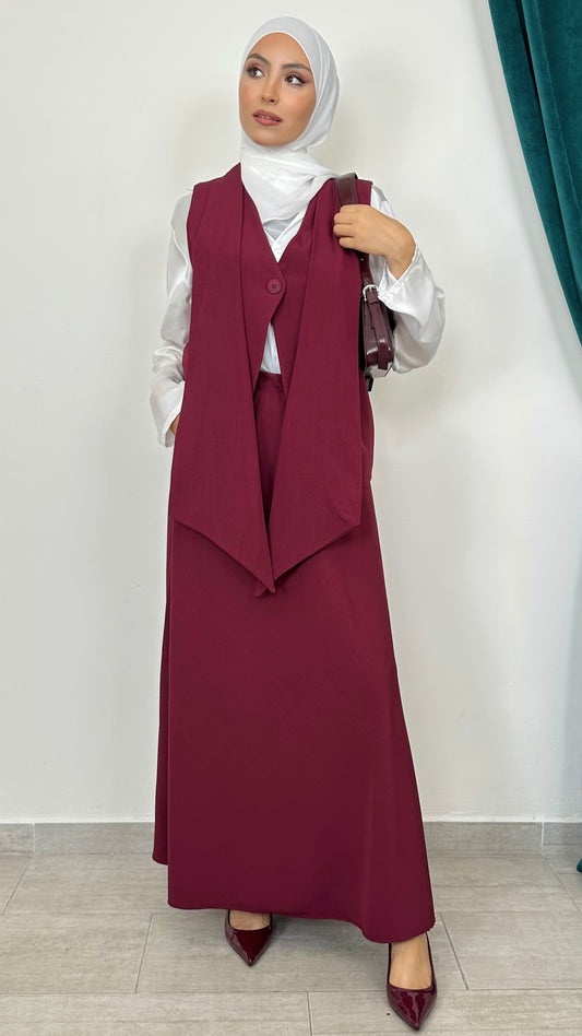 Coordinato Gilet Doppio petto con gonna