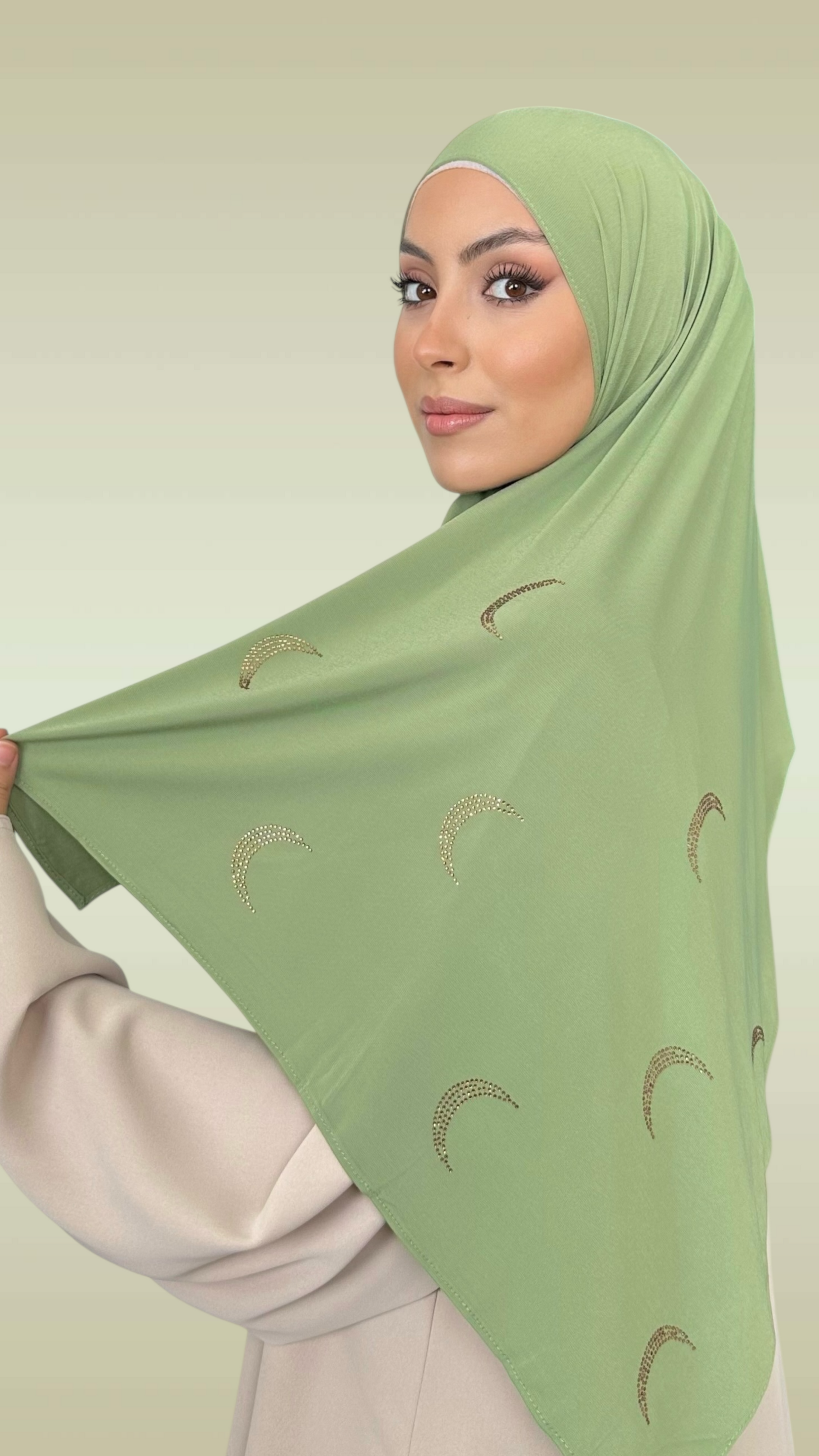 Jersey Noorè Verde Veneziane - Hijab Paradise 