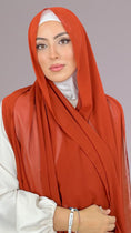 Charger l'image dans la visionneuse de la galerie, Hijab Chiffon Crepe Arancio tramonto - Hijab Paradise Hijab, chador, velo, turbante, foulard, copricapo, musulmano, islamico, sciarpa,  trasparente, chiffon crepe
