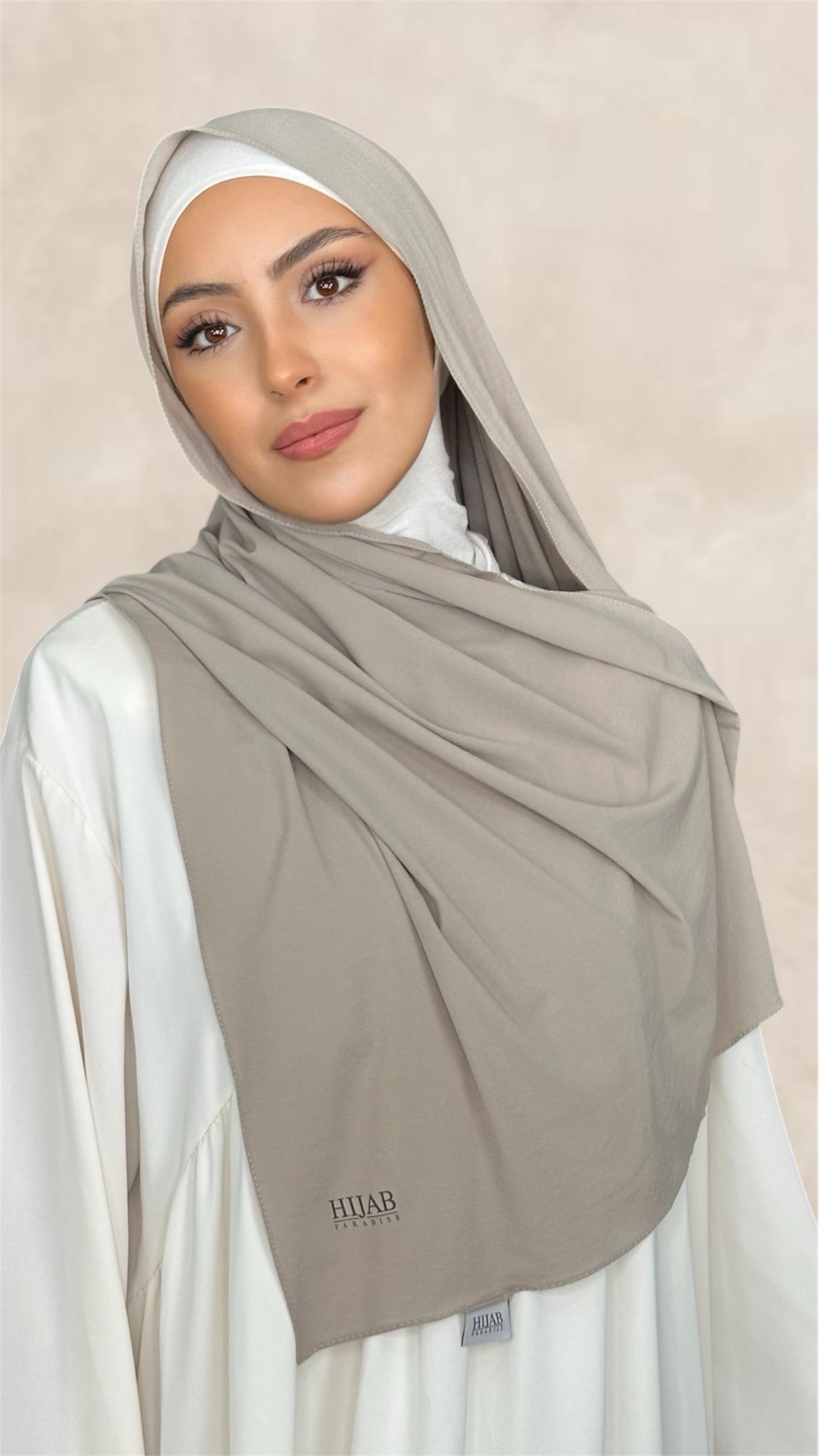 Slim Hijab Tortora Pastello