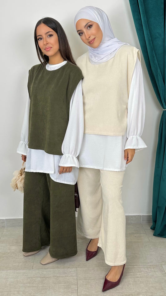 Coordinato 3 Pezzi Corduroy