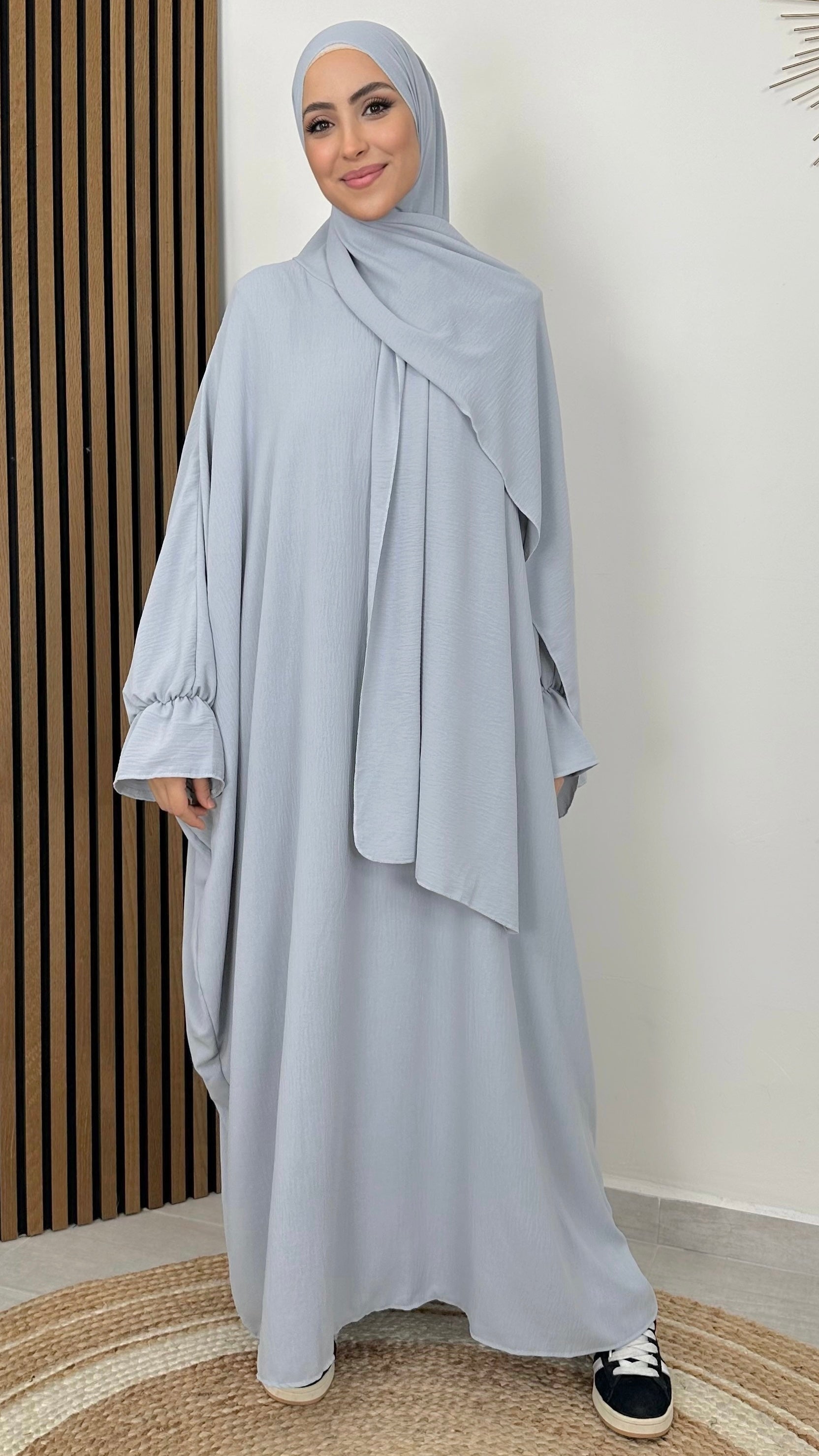Farasha ensemble, pezzo unico, Hijab attaccato, maniche a pipistrello, abito da preghiera, Hijab, hijab Paradise 