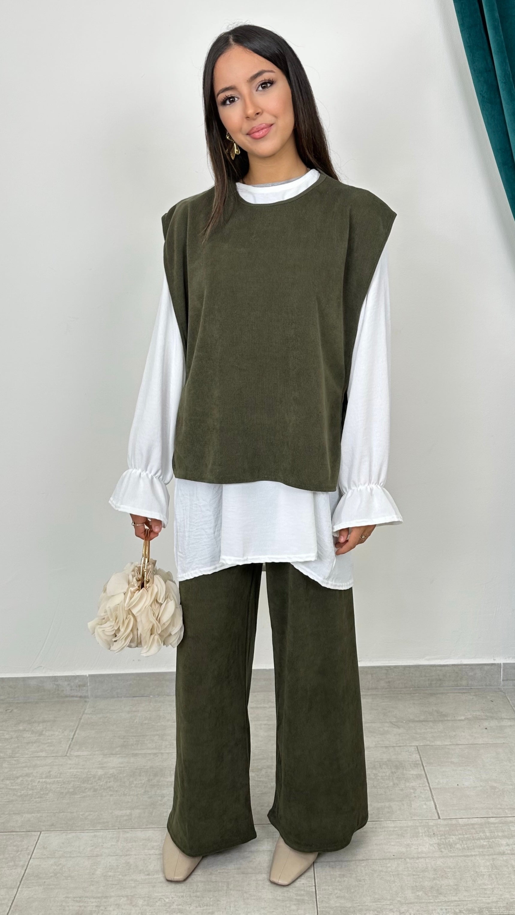 Coordinato 3 Pezzi Corduroy