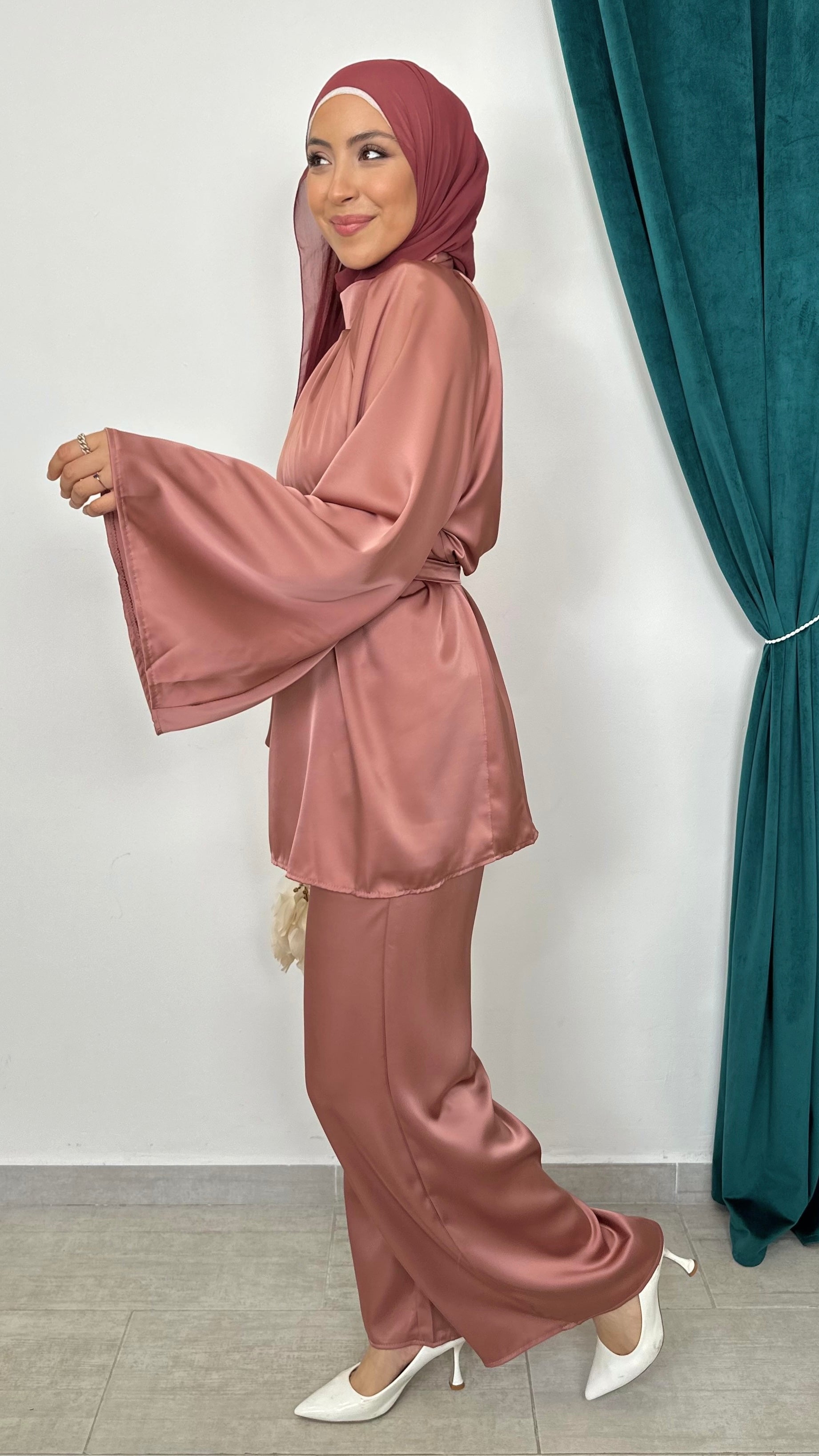 Coordinato Setiné Bordeaux - Hijab Paradise 