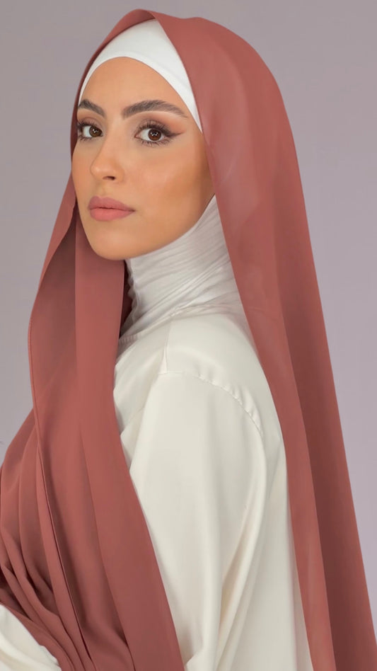 Hijab, chador, velo, turbante, foulard, copricapo, musulmano, islamico, sciarpa,  trasparente, chiffon crepe, Cyprus Amber