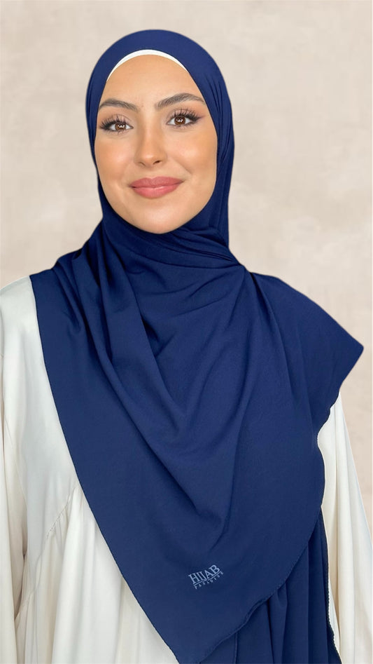 Slim Hijab Blu Notte