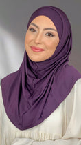 Carica l'immagine nel visualizzatore della galleria, Hijab, chador, velo, turbante, foulard, copricapo, musulmano, islamico, sciarpa, Hijab pronto con cuffia a tubo
