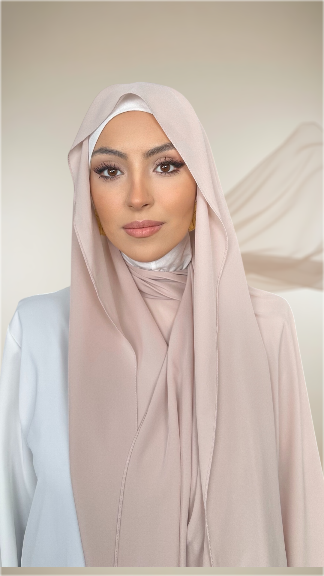 Premium Slim Hijab Rosa Cipria