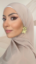 Cargar la imagen en la vista de la galería, Premium Slim Hijab Beige Scuro
