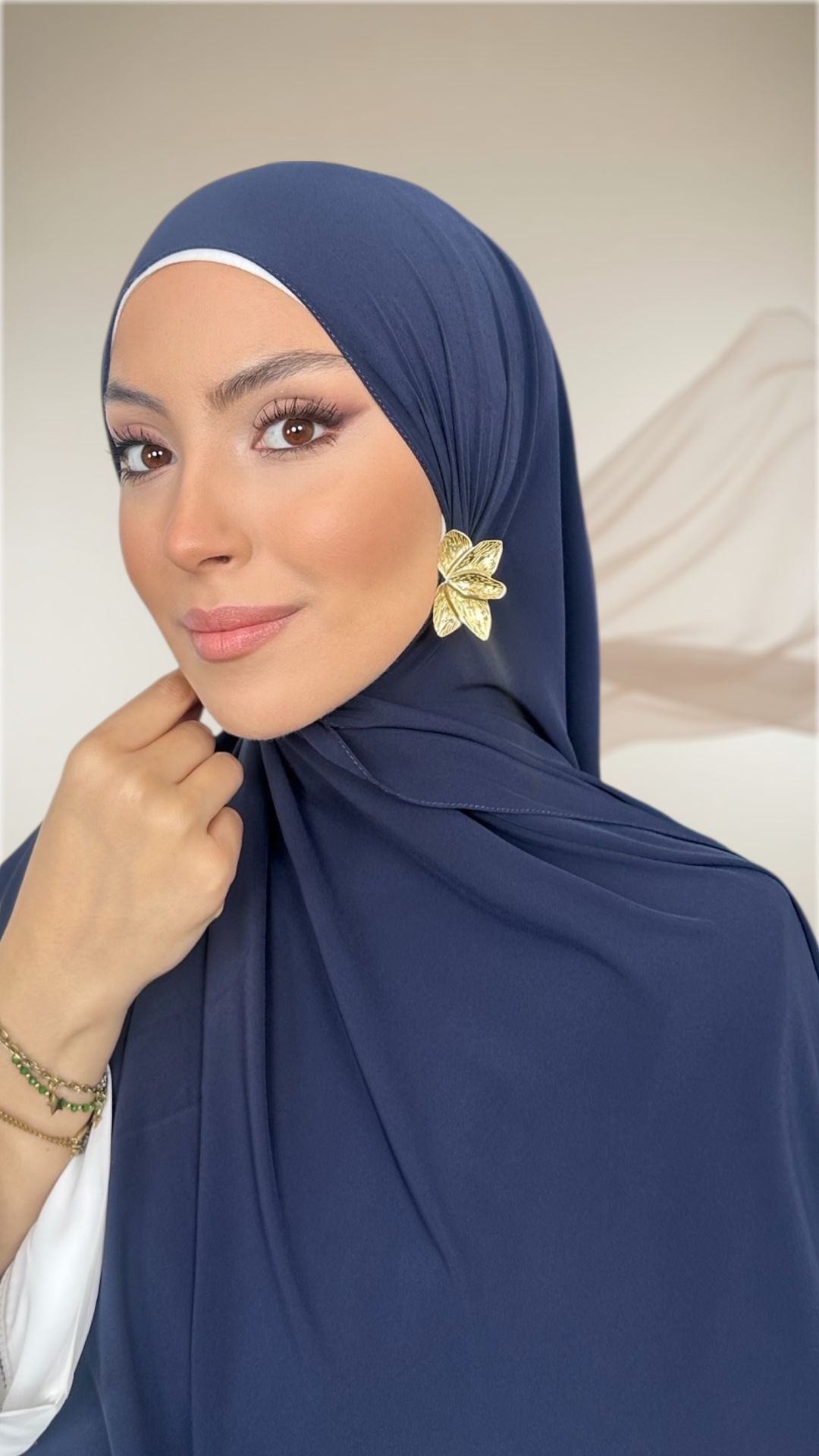 Premium Slim Hijab Blu Notte