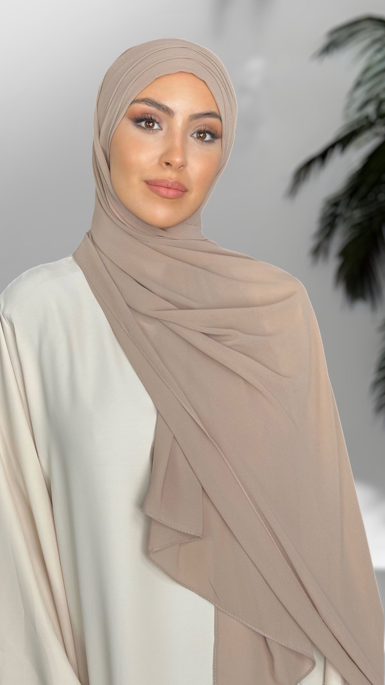 Quick hijab ghiaia - Hijab- foulard-pronto da mettere- cuffia in viscosa- ghiaia-  incrociato- hijab paradise 