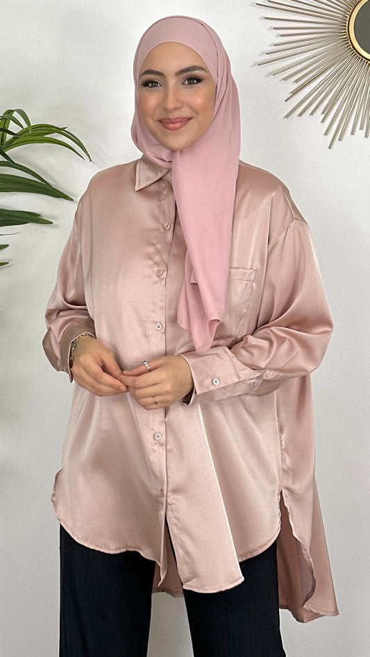 Camicia Soft Satinato rosa