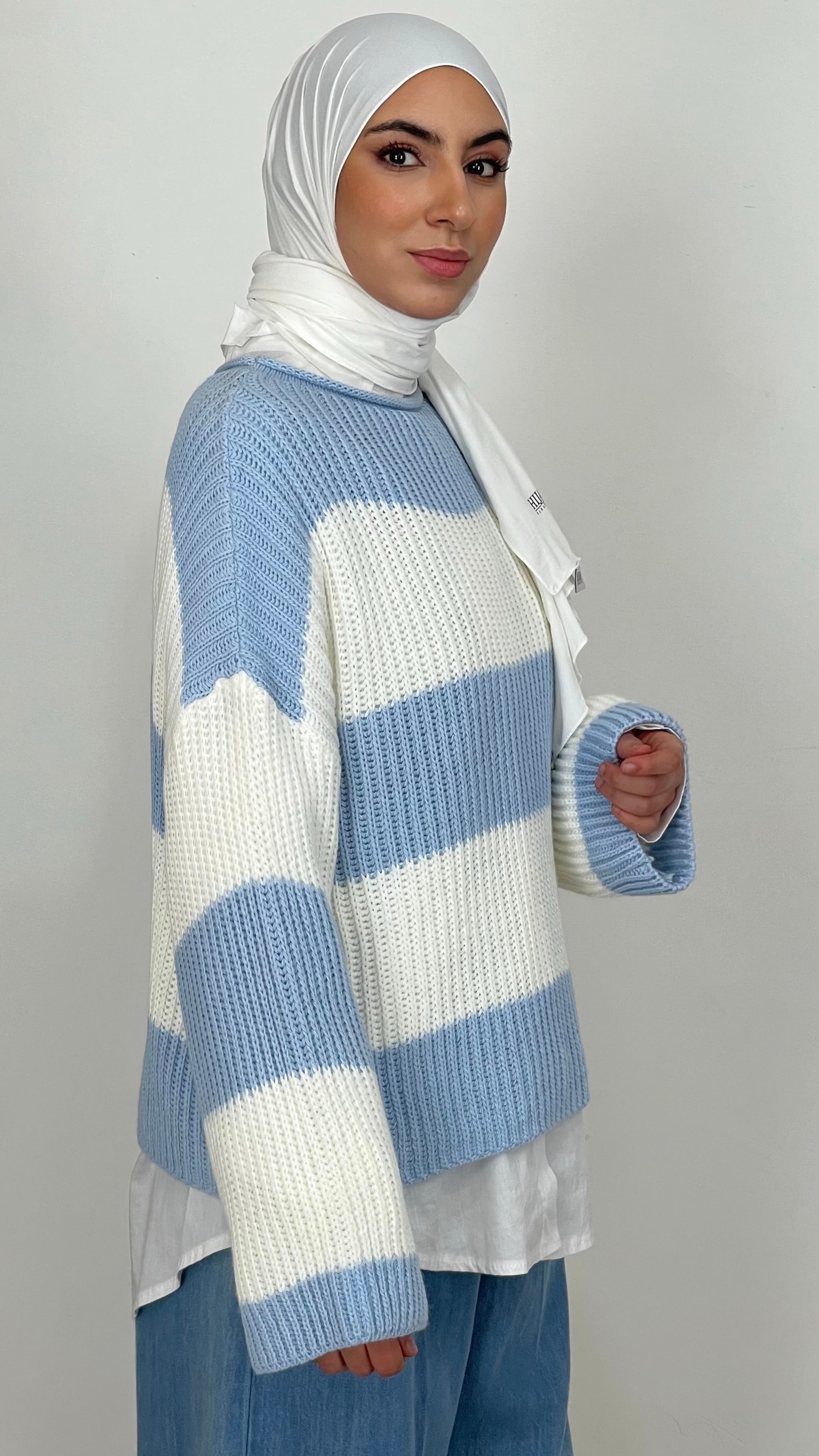 Striped maglione