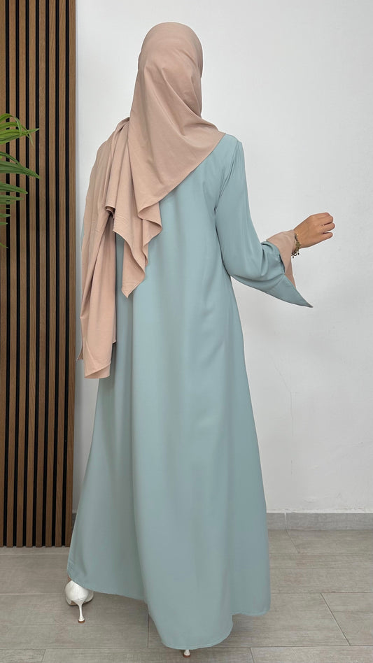 Brown bicolour abaya