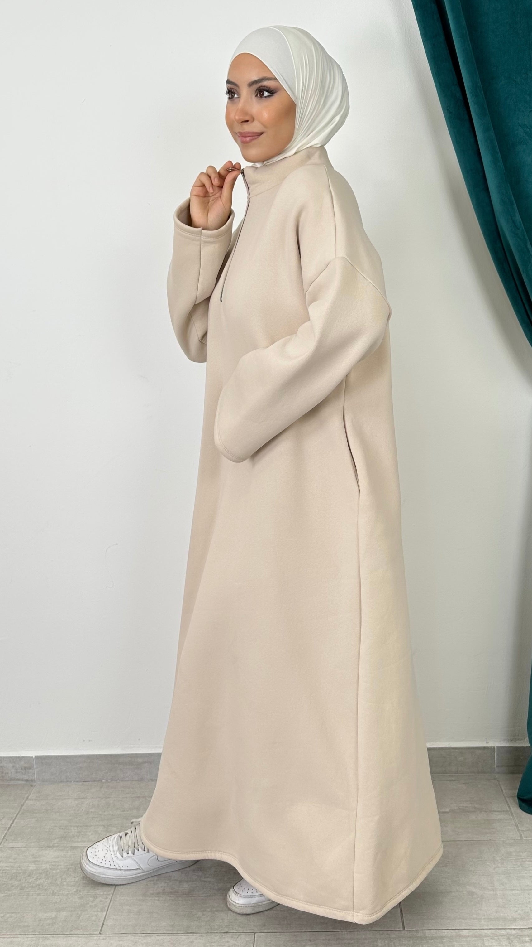 Felpa oversize con Zip