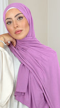 Load image into Gallery viewer, Hijab Jersey Orchidea-orlo FlatlockHijab, chador, velo, turbante, foulard, copricapo, musulmano, islamico, sciarpa, 
