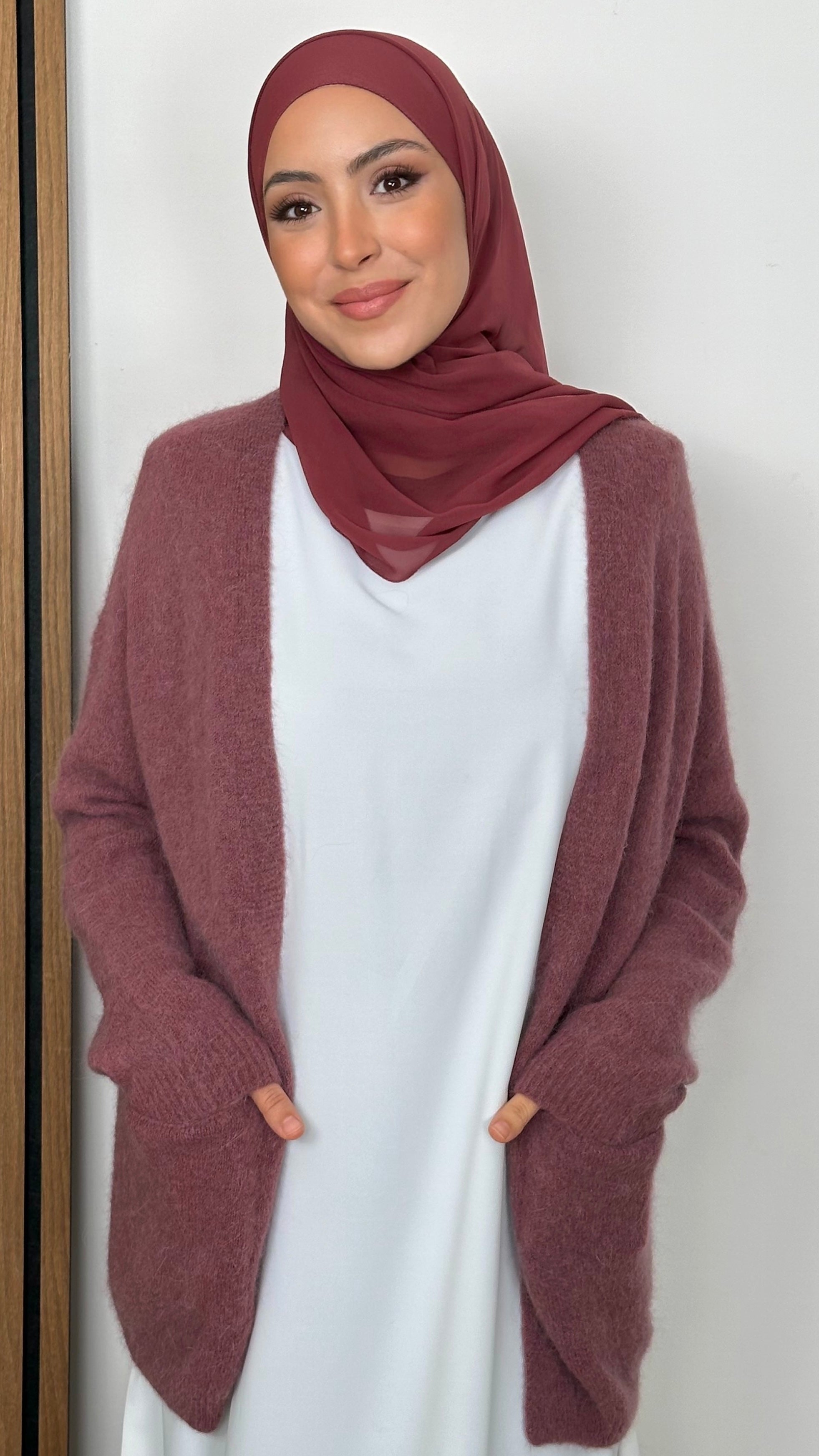 Cardigan Simple Bordeaux