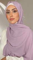 Load image into Gallery viewer, Hijab PREMIUM CHIFFON Pastel Violet
