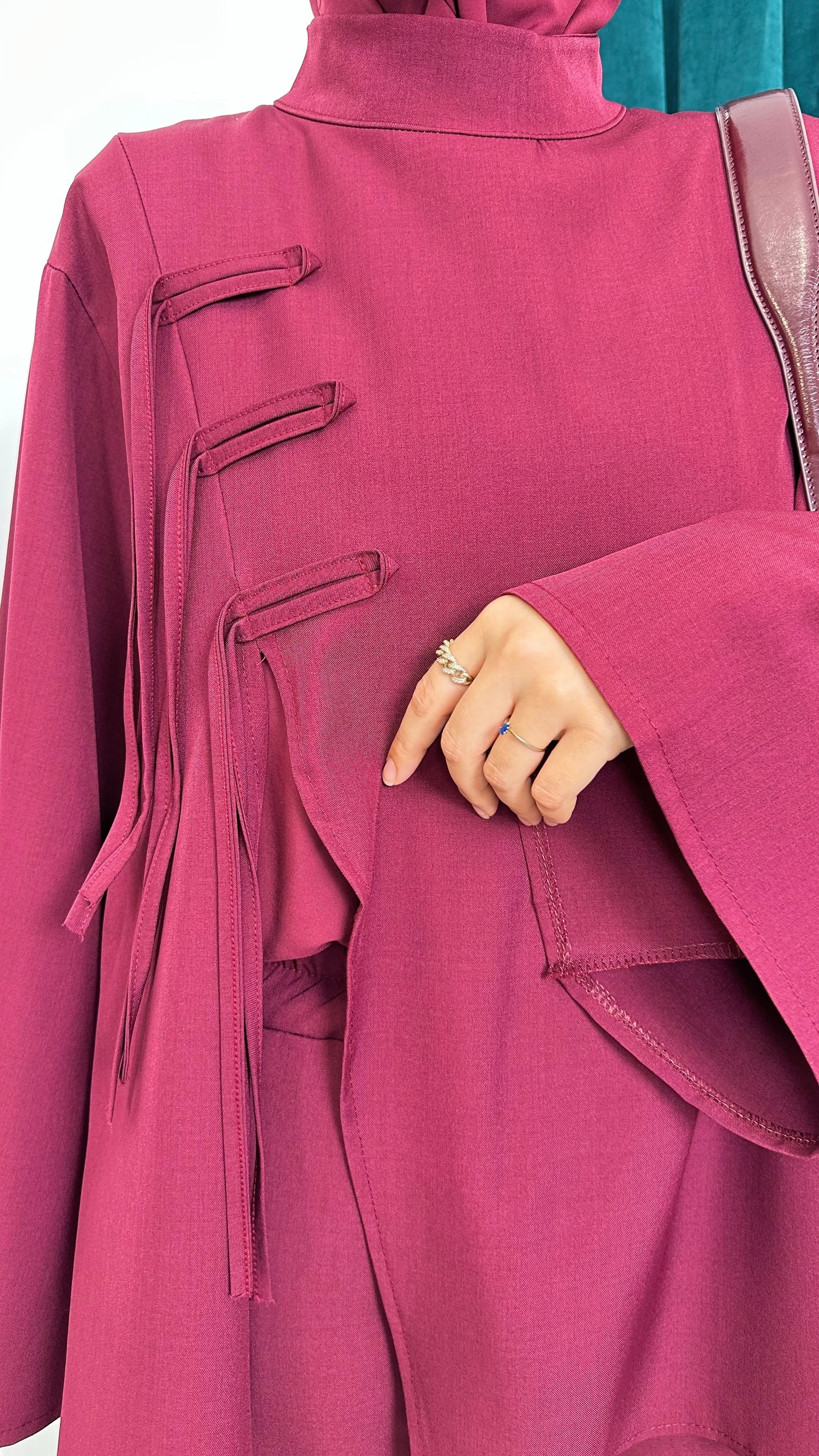 Coordinato Corean Bordeaux - Hijab Paradise 