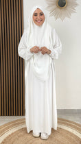 Bild in Galerie-Betrachter laden, Jilbab, khimar, abaya, sorriso, modest, abito da preghiera, islamico, bianco. Hijab Paradise
