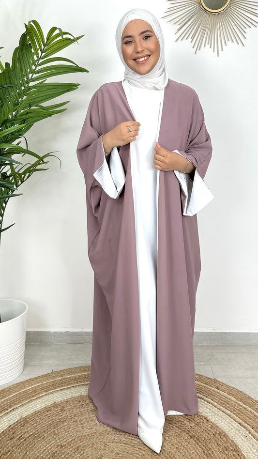 Completo Abaya Bicolour Due Pezzi