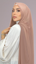 Bild in Galerie-Betrachter laden, Hijab Chiffon Crepe Rosa argento
