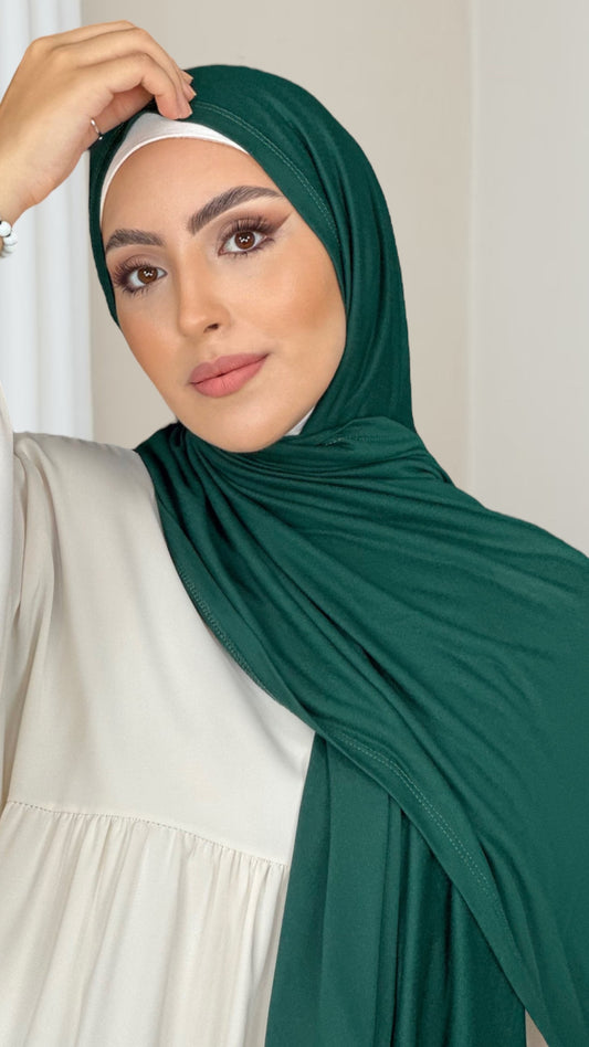 Hijab Jersey Verde PinoHijab, chador, velo, turbante, foulard, copricapo, musulmano, islamico, sciarpa, 
