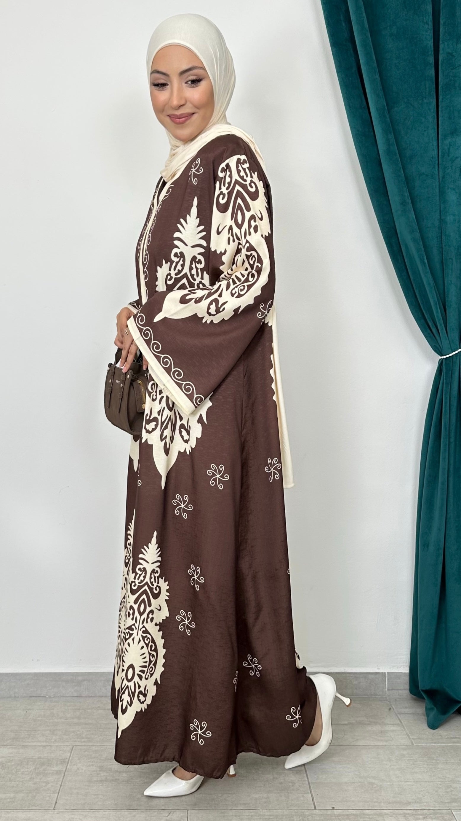 Arabesque Abaya Marrone - Hijab Paradise 