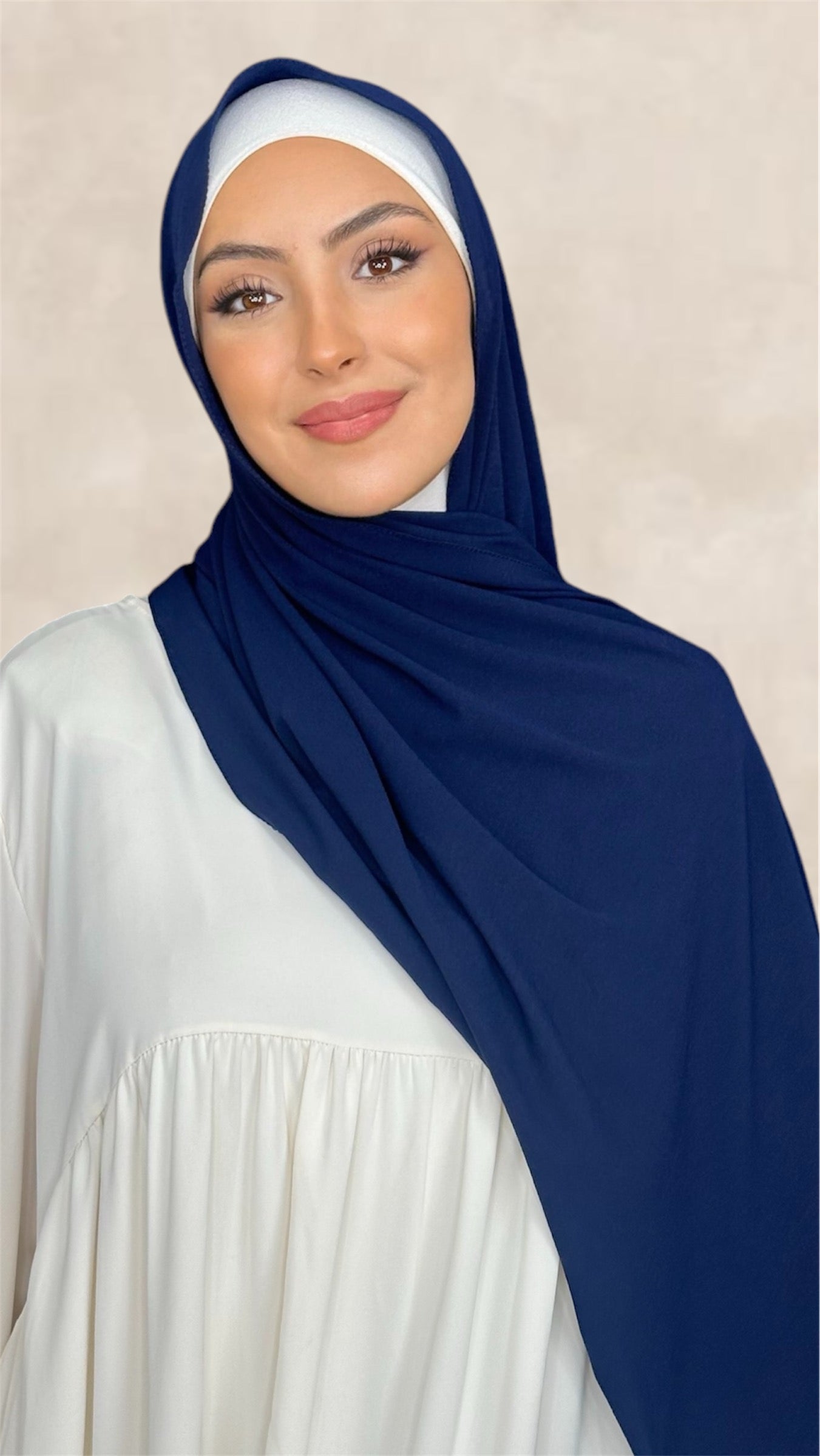 Slim Hijab Blu Notte