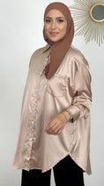 Bild in Galerie-Betrachter laden, Camicia, satinata , beige, Hijab, Hijab paradise, outfit, modest, camicia  satin, rosata
