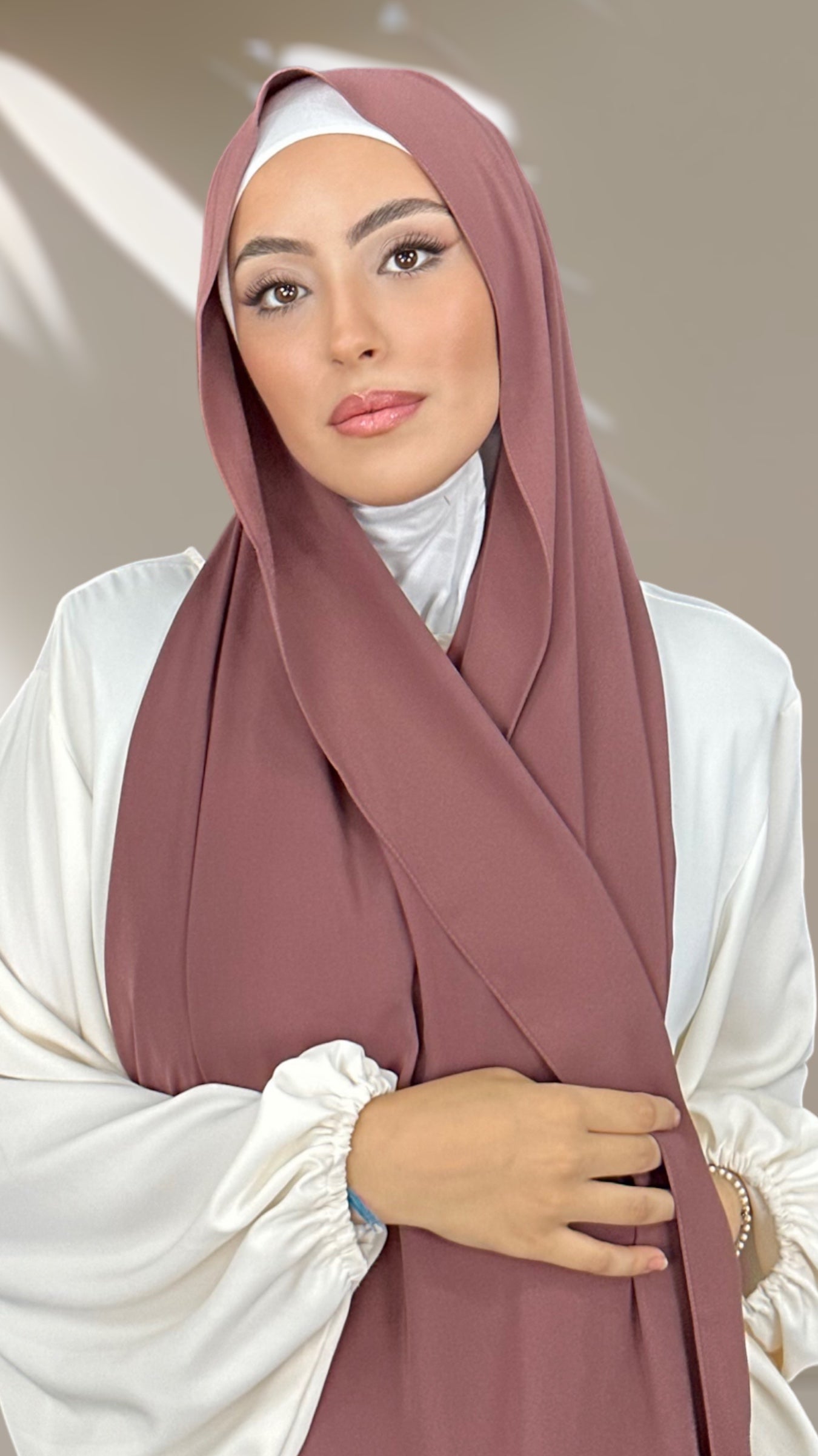 Hijab PREMIUM CHIFFON Rosa Nude - Hijab Paradise 