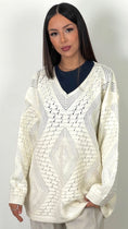 Load image into Gallery viewer, Diamond Knit Sweater – Maglione con Lavorazione Geometrica
