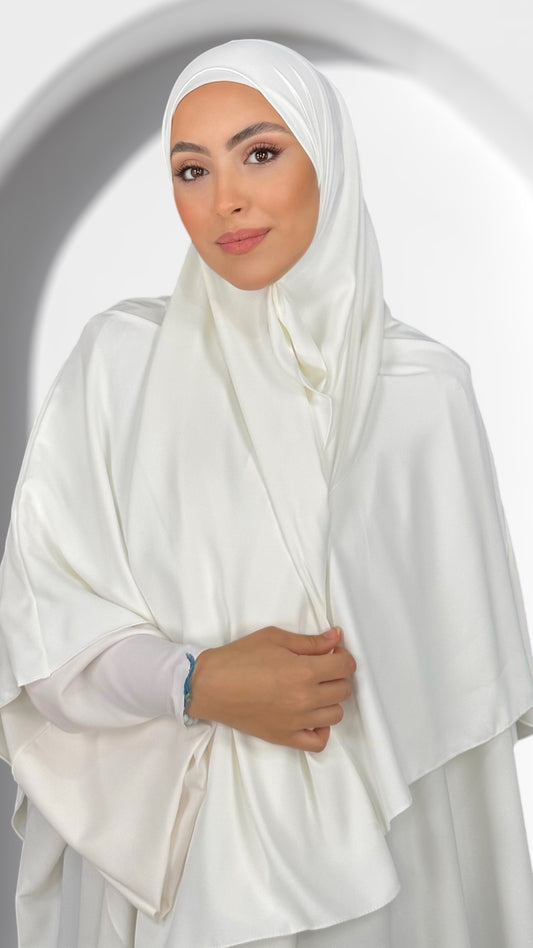Hug hijab - Hijab Paradise - mantello con hijab - hijab del jilbab  - hijab - foulard  - copricapo - bianco