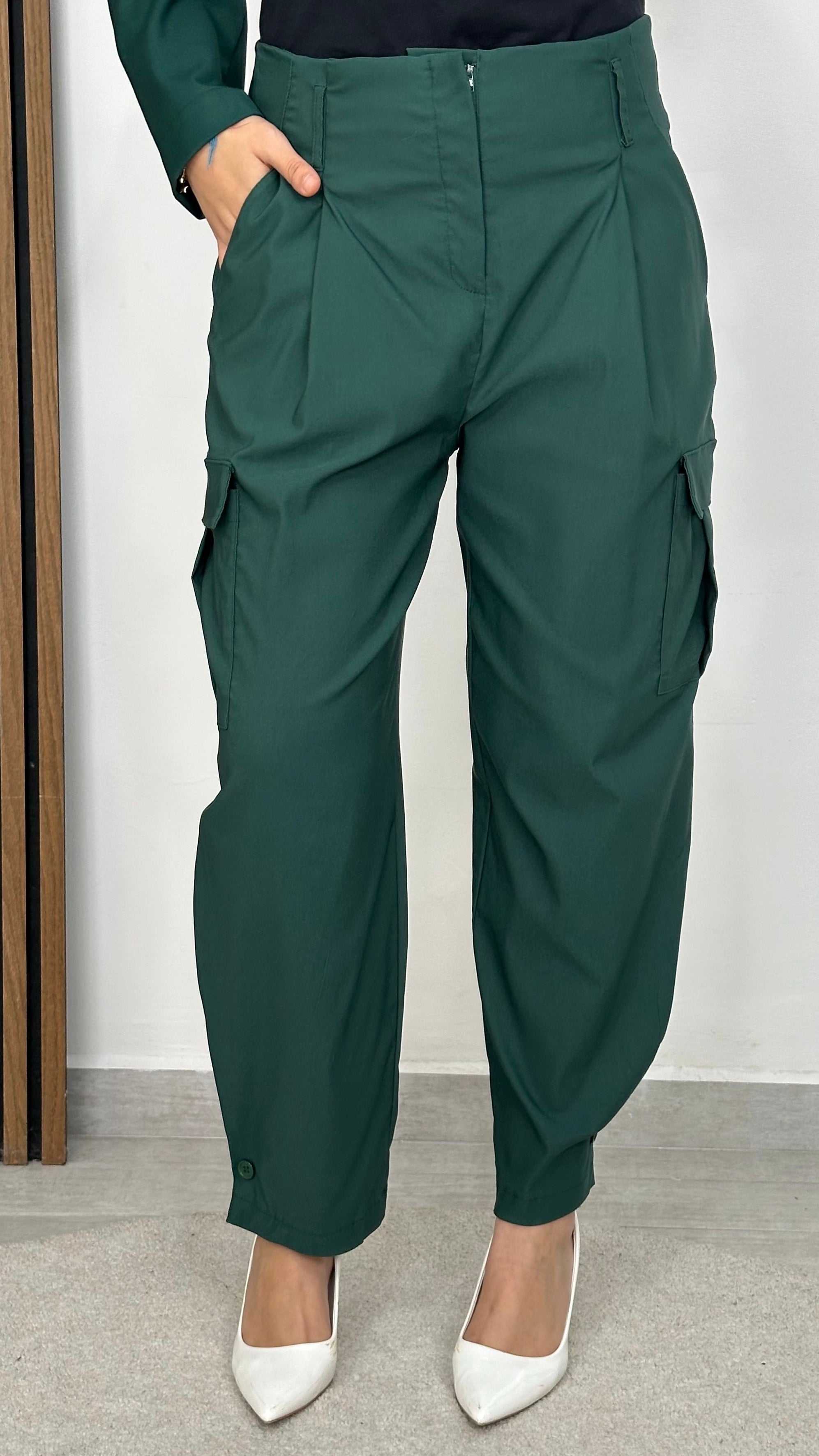 Pantalone Cargo Verde pino