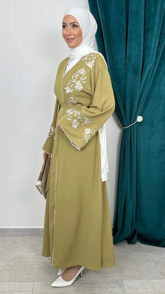 Abaya Floral Elegance - Hijab Paradise 