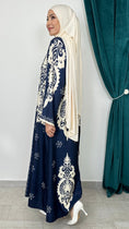 Carica l'immagine nel visualizzatore della galleria, Arabesque Abaya Blu Notte - Hijab Paradise 
