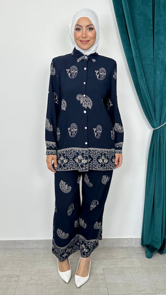 Majestic Border Set Blu Notte