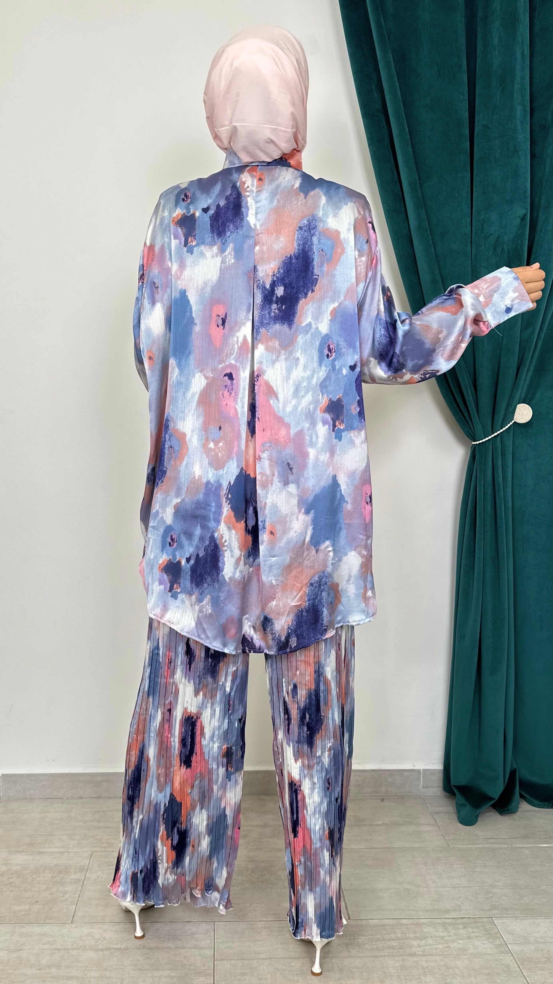 Coordinato plissè Lilla - Hijab Paradise 