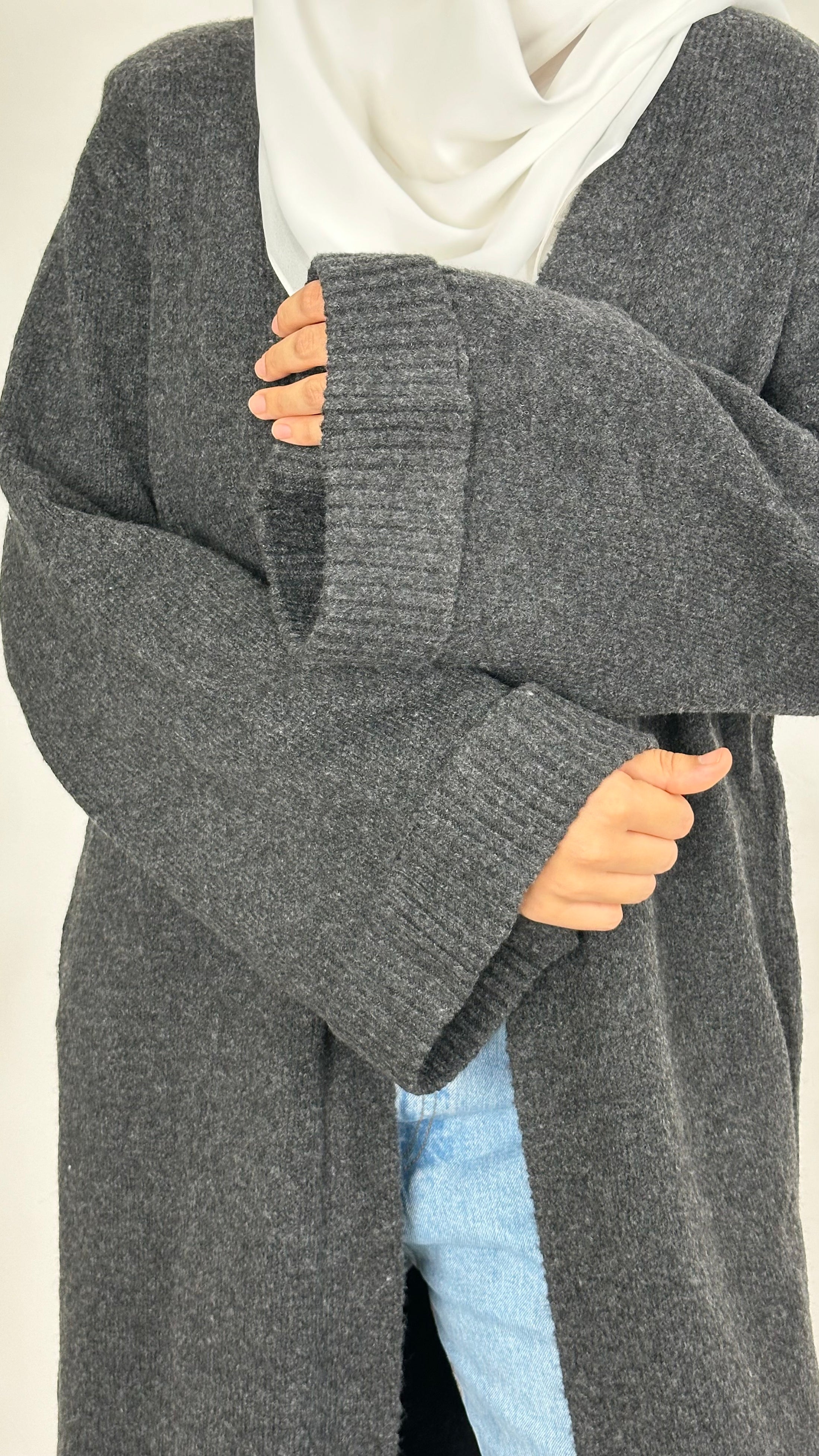 Cardigan Smooth Grigio Scuro