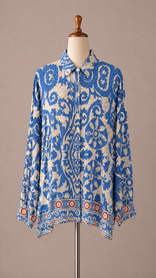 Camicia Valesca Blu Fiordaliso