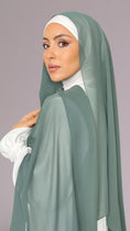 Load image into Gallery viewer, Light Blue Chiffon Hijab
