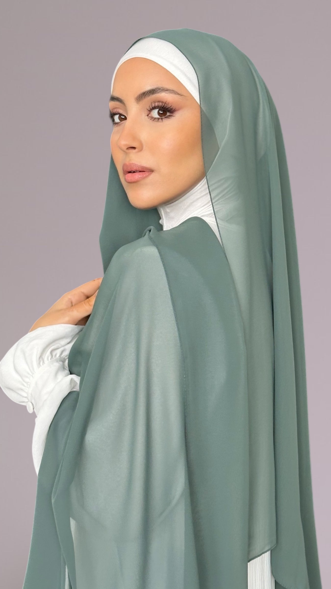 Light Blue Chiffon Hijab