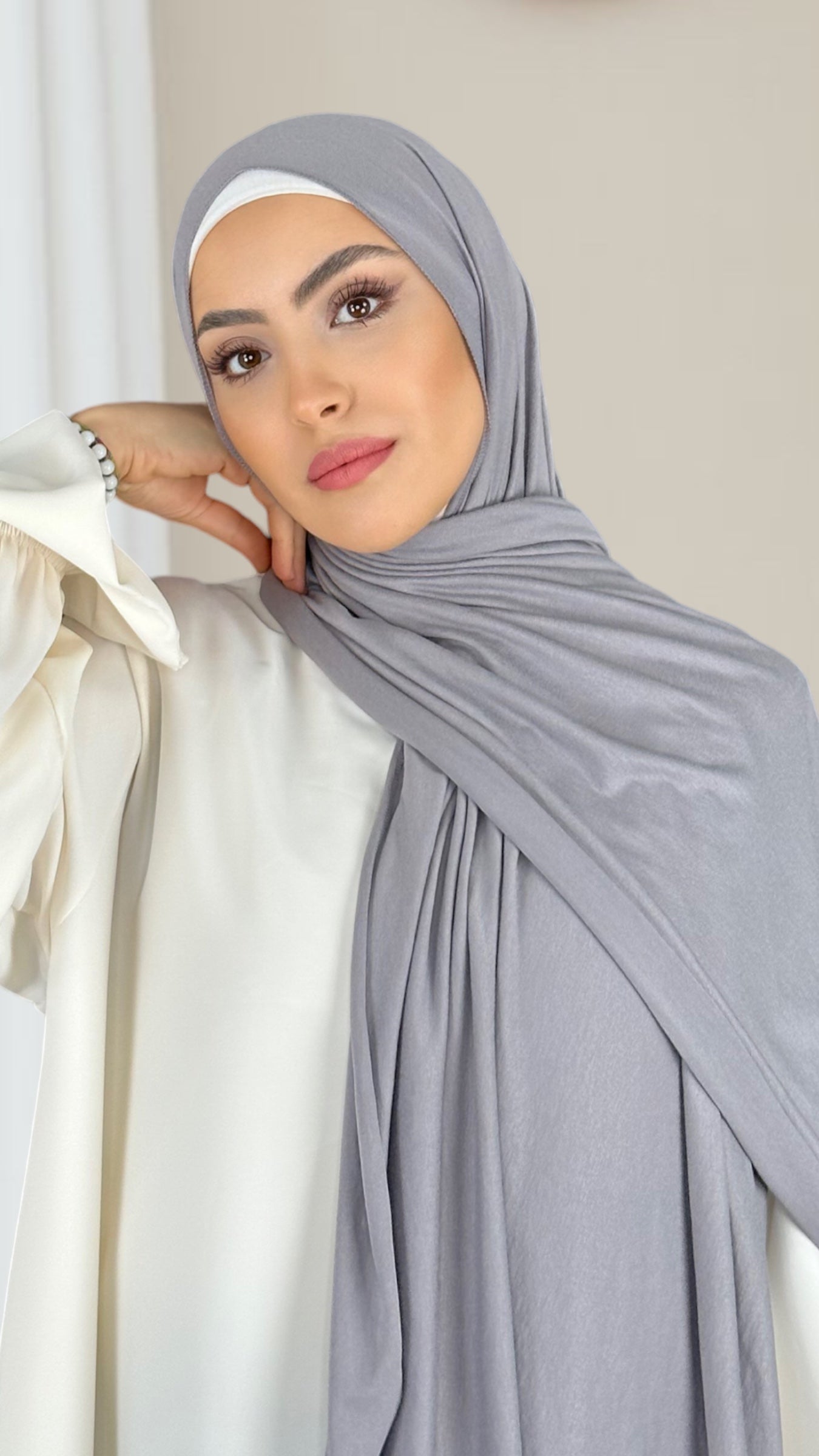 Hijab Jersey Grigio Silver - Hijab Paradise 